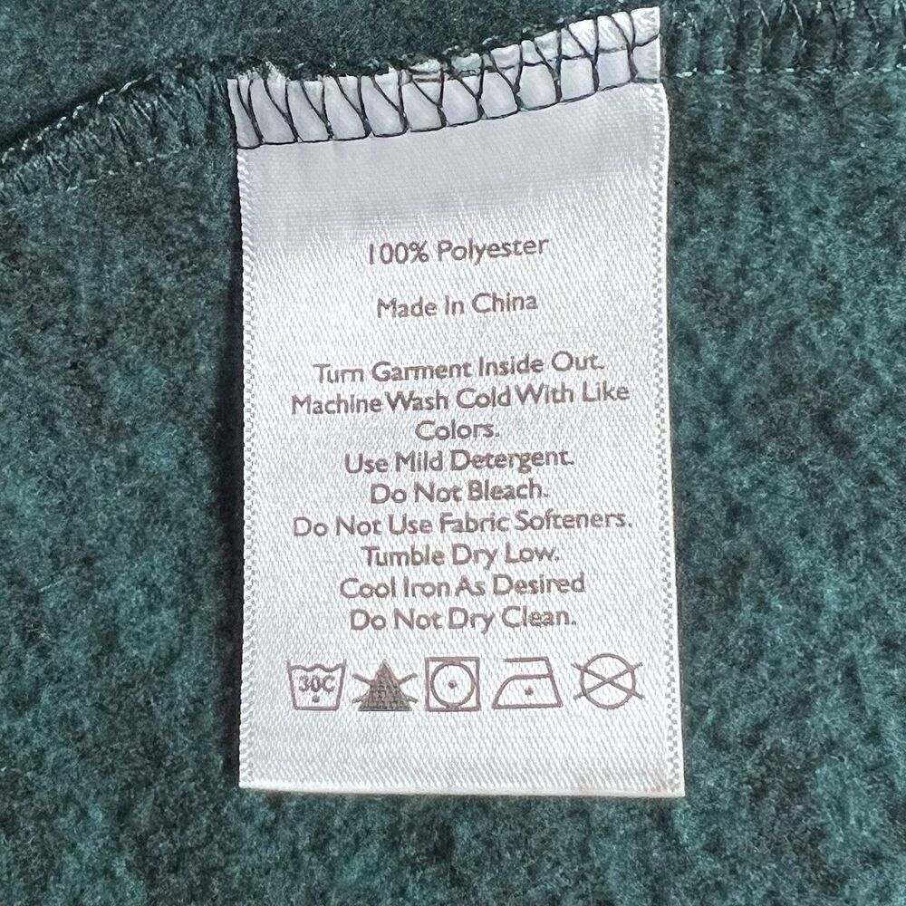 Eddie Bauer Women's Quarter Zip Fleece Pullover Sweater Dark Green Size Large - Picture 4 of 8